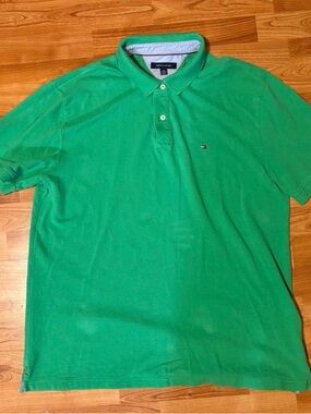 Tommy Hilfiger Men's Green Short-Sleeve Polo